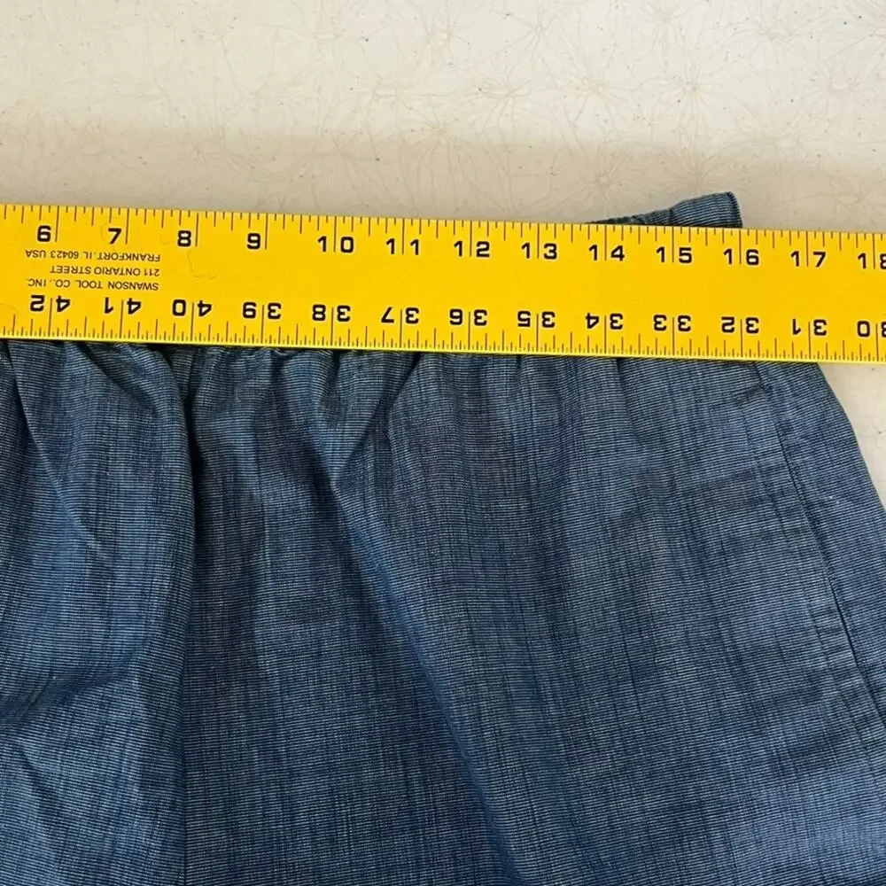 COS Women's Pants Womens Size 12 Barrel Leg Blue Denim Drawstring Elastic Waist - Picture 8 of 10